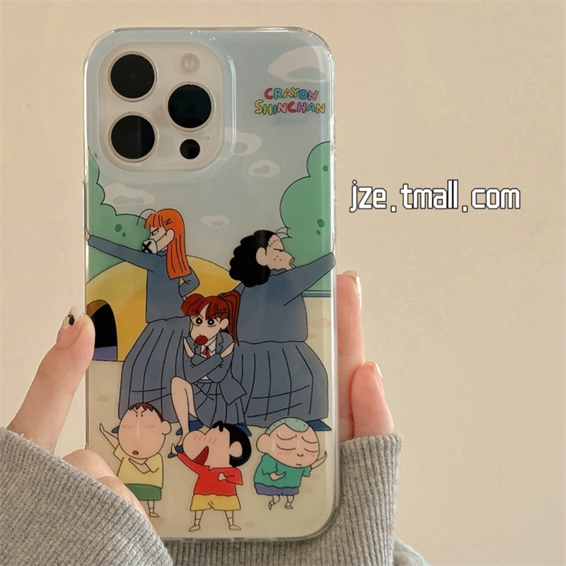 搞怪可爱卡通蜡笔小新适用苹果14手机壳iPhone13ProMax新款15pro防摔12女款小众11硅胶14pro趣味日系全包软壳