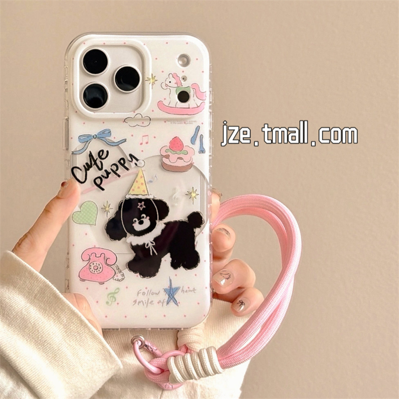 jze ins风可爱缕空爱心帽子小狗适用苹果17ProMax手机壳iphone15新款16pro女13双层15pro超好看14防摔保护套