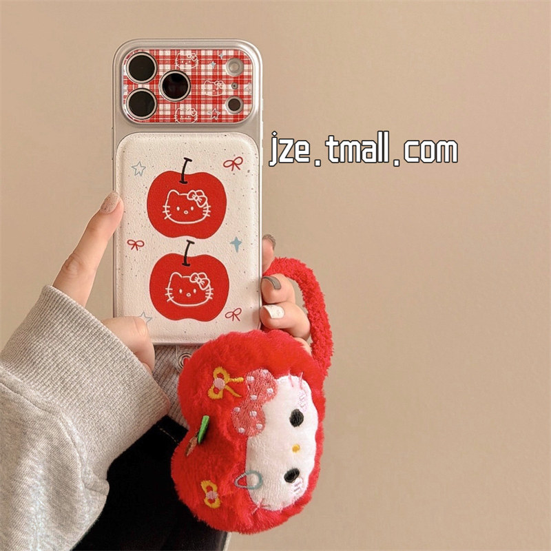 jze 韩风可爱红苹果哈喽kt涂鸦适用苹果17ProMax手机壳iphone15新款16pro女13毛绒挂绳15pro全包防摔保护套14,3C数码配件,手机保护套/壳,淘宝优惠券,粉丝福利购,淘宝优惠卷