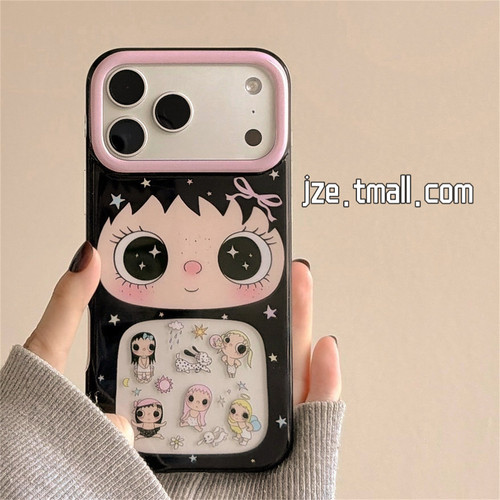 小yu可爱女孩JZE适用苹果17手机壳iphone18proMax新款15pro防摔女款13好看16Pro全包14保护套ins高级独特艺术