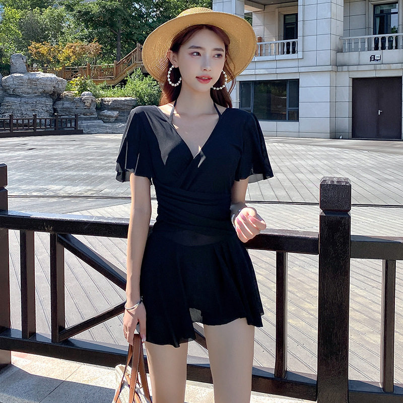 大码遮肚显瘦裙式连体泳衣