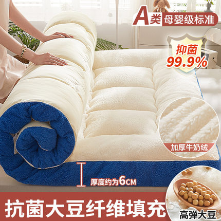 冬季床垫软垫加厚保暖加绒牛奶绒家用秋冬垫被床褥子学生宿舍被褥