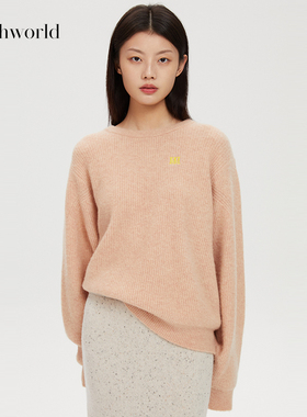 【商场同款】mithworld沵媞 2026春季新款毛衣温柔奶油长袖针织衫
