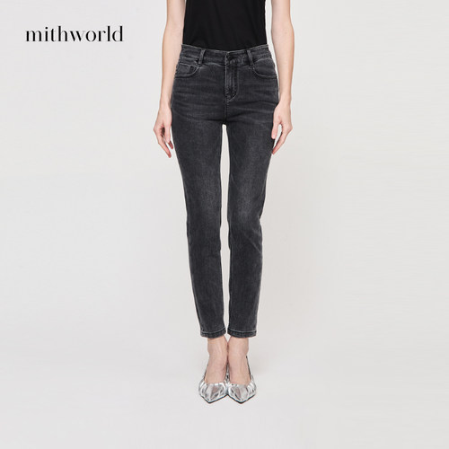mithworld沵媞修身小脚牛仔裤