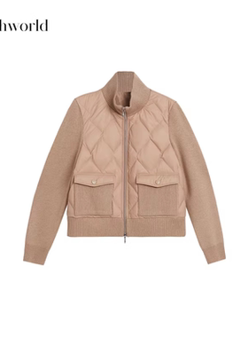 【商场同款】mithworld沵媞立领针织拼接羽绒服2026春季新款女装