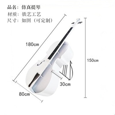 创意园林景观E摆件仿真大提琴钢琴乐器雕塑户外花园庭院金属艺术