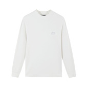 NAMAN 经典 休闲百搭 DAVID 春夏新款 男士 白色胸标圆领毛衫 内搭