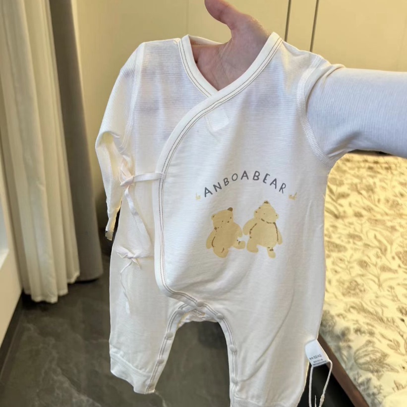 打底蝴蝶衣新生儿哈衣纯棉a类T