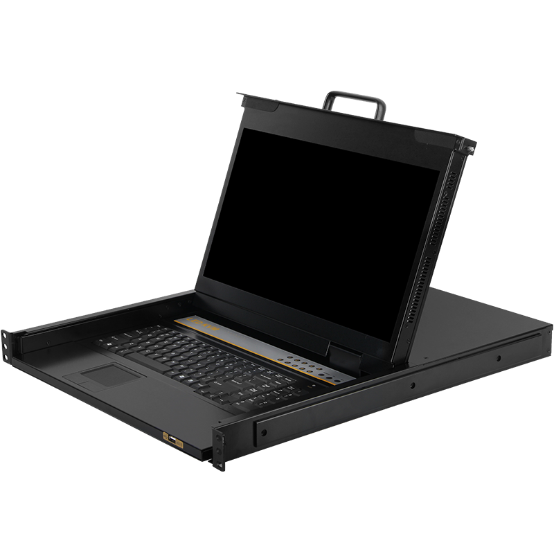 TUAO(图奥)kvm切换器8口路进1出17.3/17寸短款高清1920*1080p电脑网络服务器机柜显示器上机架式键盘