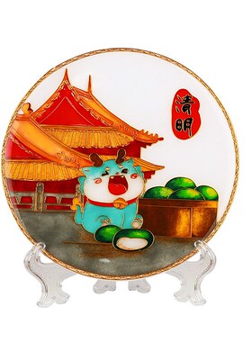 新年24节气掐丝珐琅画手工故宫文创国风摆暖场沙龙活动iy材料包