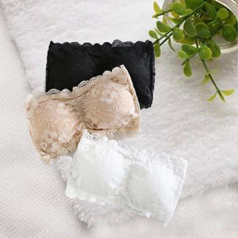 一字围无肩带蕾丝美背后排口裹胸性感抹胸内衣无钢圈聚拢文胸背心,女装/女士精品,背心吊带,淘宝优惠券,粉丝福利购,淘宝优惠卷