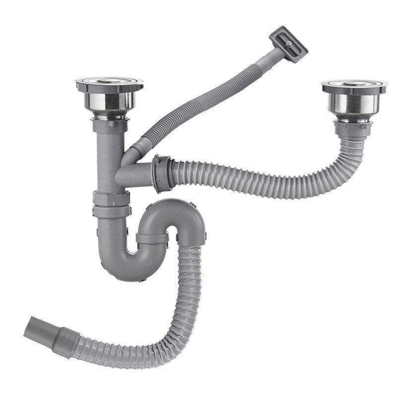 厨房洗菜盆下水器单槽不锈钢双槽下水器下水管防臭过滤水槽下水管,家装主材,水槽下水器,淘宝优惠券,粉丝福利购,淘宝优惠卷