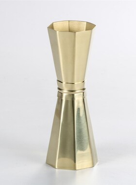 304不锈钢含刻度炫彩八角量酒盎司器七彩量杯jier