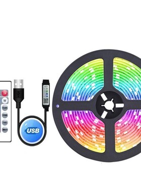 24键RB低压灯带2835/5050RB七彩USB电视背景灯条