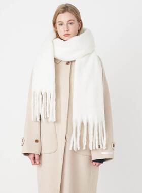 Home Fur Tassel Scarf Women's Extended Thickened Warm Neck