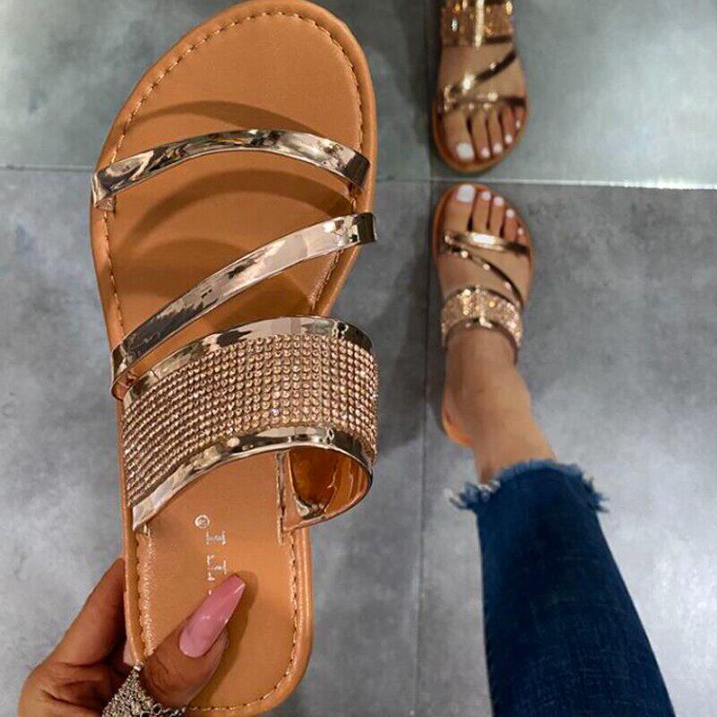 4 summer slippers women flat sandals for ladies shoes 45