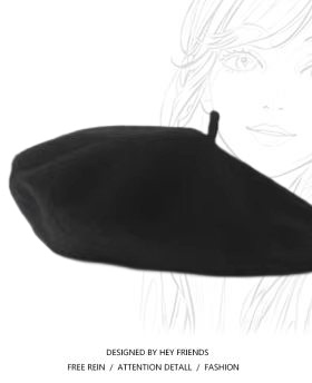 Men Women Unisex Breathable Pure Wool Beret Hats Caps Specia