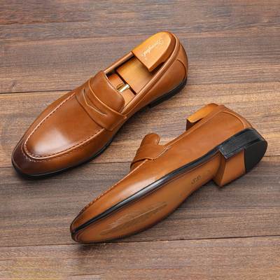 Leather shoes for men comfortable loafers 商务鞋男士休闲皮鞋