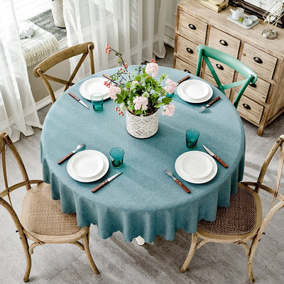Cotton and linen tablecloth round table cloth oval