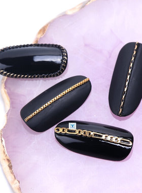 1m Nail Art Alloy Metal Chains Gold 3D Charms Decoration