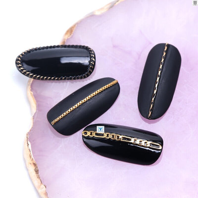 好货1m Nail Art Alloy Metal Chains Gold 3D Charms Decoration
