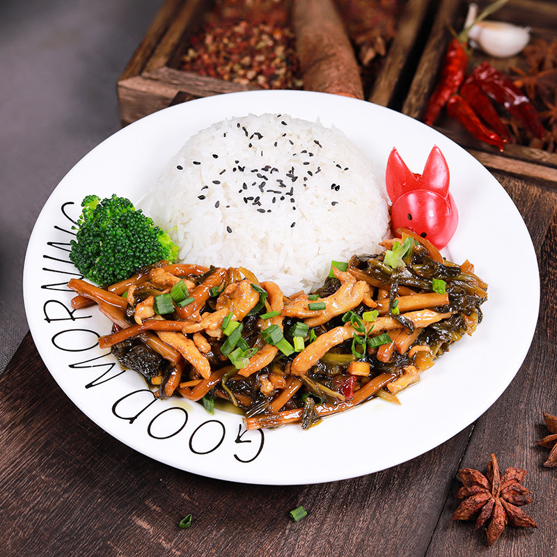 老土锅雪菜冬笋肉丝商用料理包冷冻速食预制菜外卖盖浇饭小碗菜肴