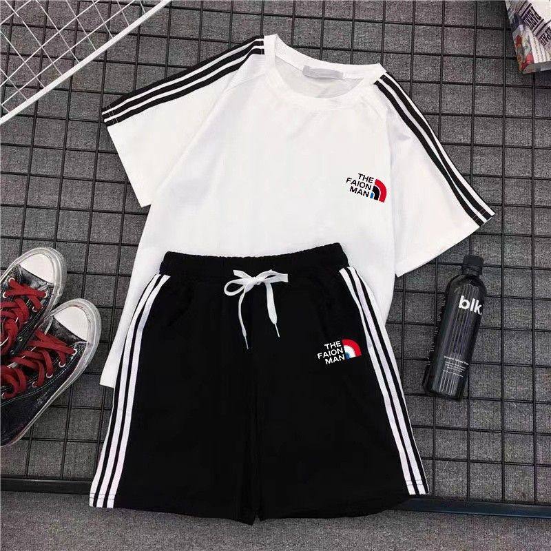 夏季短袖套装韩版学院风休闲宽松短袖短裤学生情侣运动服两件套12