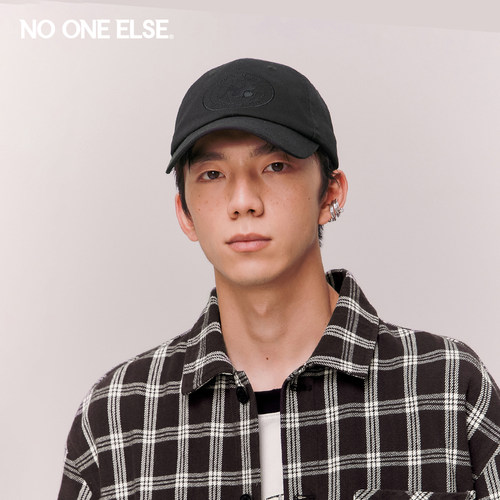 NO ONE ELSE字母绣花鸭舌帽男女2026春秋新款学院风运动棒球帽子