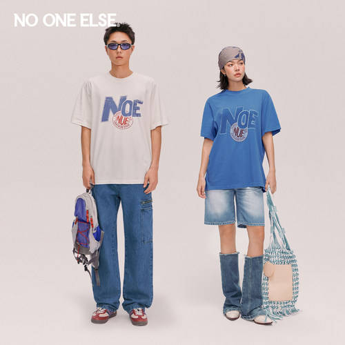 字母印花短袖nooneelse