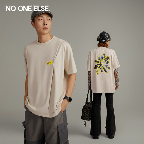 字母印花洋气短袖nooneelse