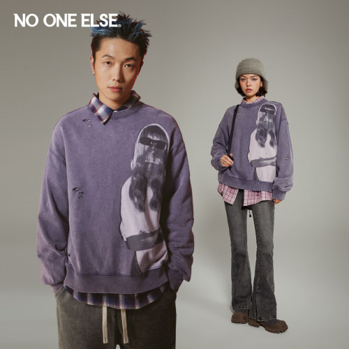 破洞上衣nooneelse宽松