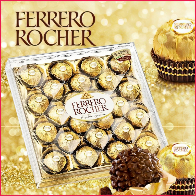 费列罗榛果威化巧克力30粒礼盒零食糖果七夕送女友金莎杂莎T24粒