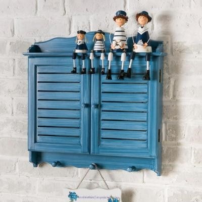 总控蓝色多媒体信息集线箱装饰遮挡盒遮挡横遮挡物遮盖开关箱横盒