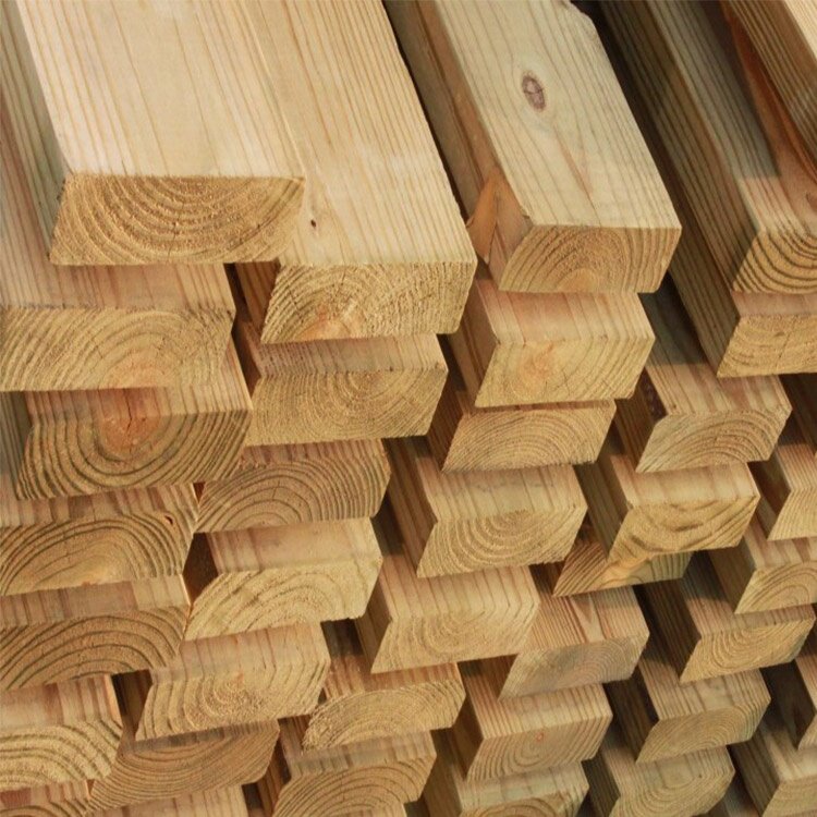 实木薄木条木方板樟子松防腐木立柱户外地板床板