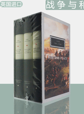 【现货】War And Peace: 3 vols 战争与和平 精装版 盒装三卷套 含塑封 Everyman's Library 人人图书馆系列 Leo Tolstoy 托尔斯泰