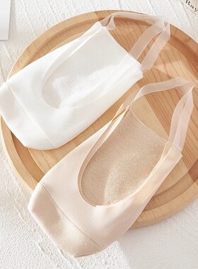 吊带船袜女夏季薄款冰丝纯棉底不掉跟浅口隐形防顶破高跟鞋袜子