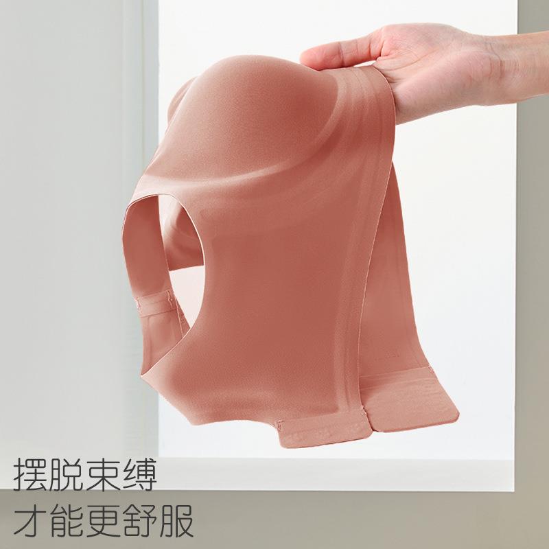 跨境肥大胖mm200加斤全杯罩无YCN痕大码内衣薄款大胸显加小文胸