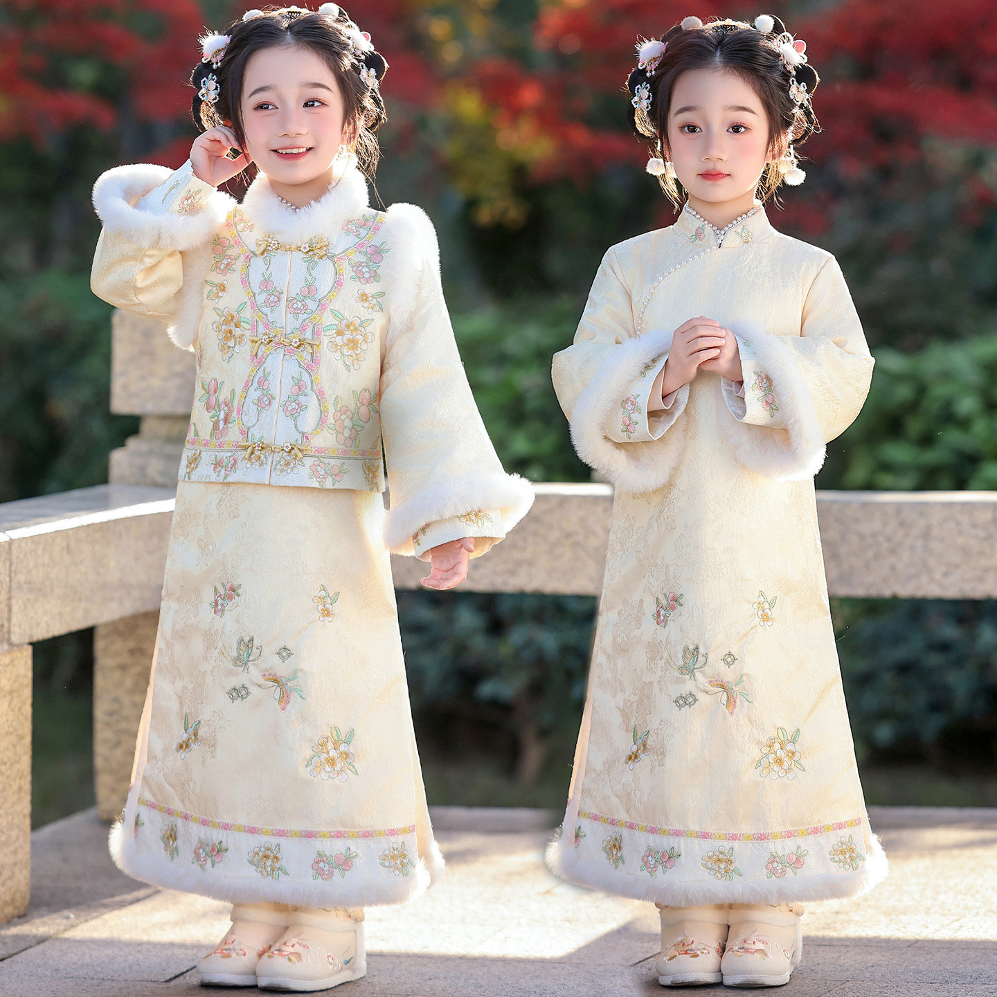 汉服女童冬装拜年服2026新款儿童古风格格服冬季新中式元旦过年服,童装/婴儿装/亲子装,唐装,淘宝优惠券,粉丝福利购,淘宝优惠卷