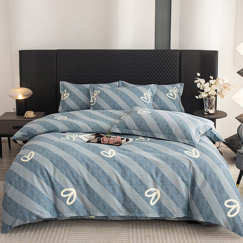 轻奢高级感加厚全棉磨毛四件套