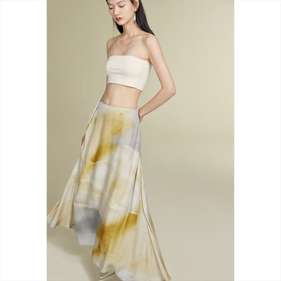 MURMURMIA型大摆抽皱半身裙