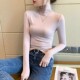 莫代尔高领打底衫 型t恤 上衣堆堆领修身 内女搭春秋新款 冬洋气长袖