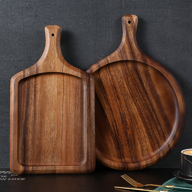 实木牛排餐盘木质披萨盘牛扒木板盘子餐具牛排盘木盘托盘西餐摆盘