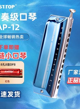 EASTTOP东方鼎12孔48音C调半音阶口琴演奏者成人专业级练习EAP-12