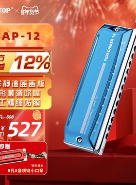 EASTTOP东方鼎12孔48音C调半音阶口琴演奏者成人专业级练习EAP-12