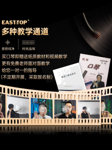 EASTTOP东方鼎演奏者12孔钛格金属格半音阶口琴专业演奏ETP-12