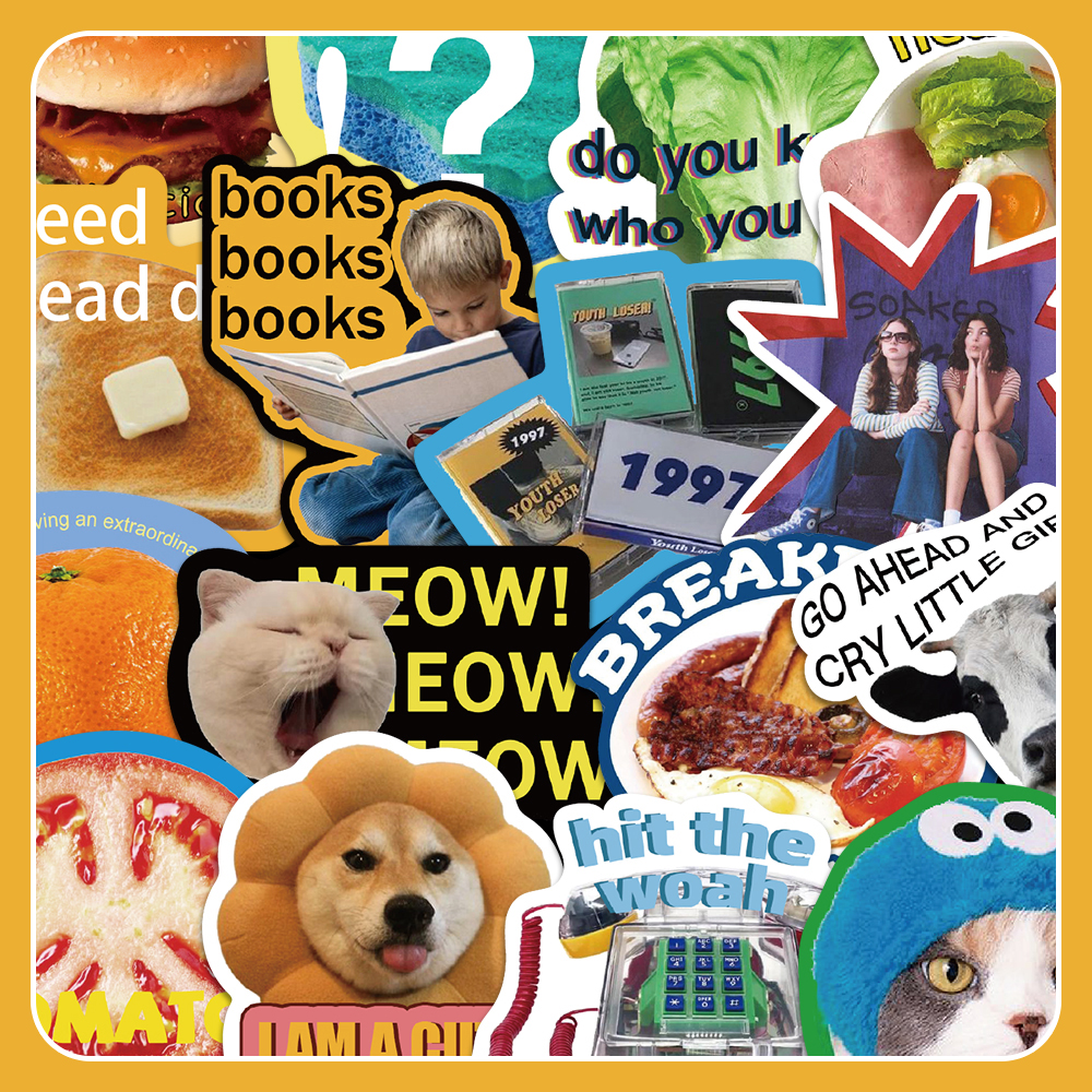 贴纸装饰diy防水美式创意甜亚