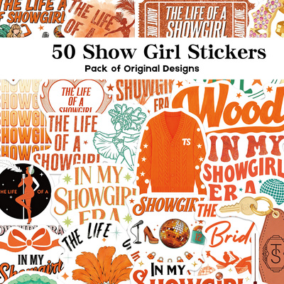 50张霉霉新专贴纸The Life of a Showgirl周边素材手机壳防水贴画