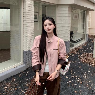 3MER哦哦三妹粉色皮衣女2