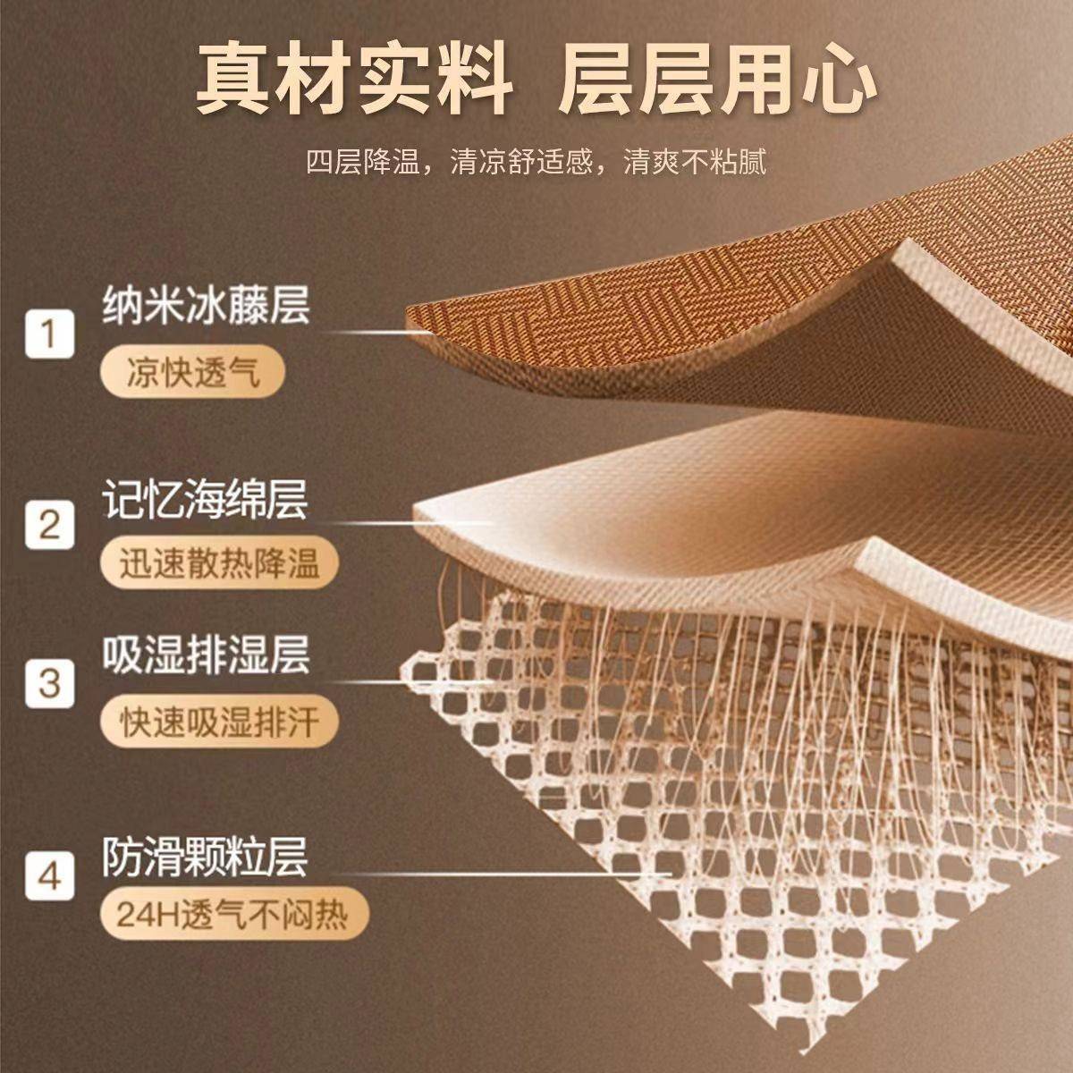 红铺凉席床夏垫打地睡垫软垫夏网季藤XLT席凉垫地垫榻榻米宿舍单