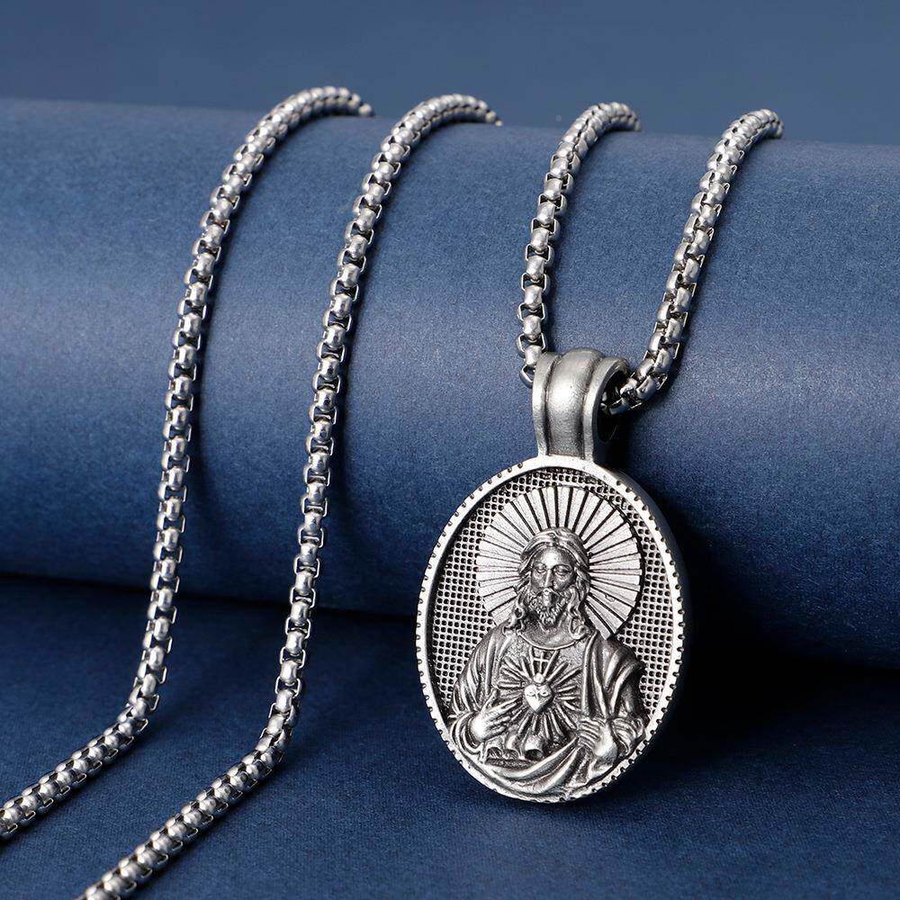 个性is嘻哈吊坠外贸配饰女长款潮N767百搭项链男士酷简约毛钛钢n